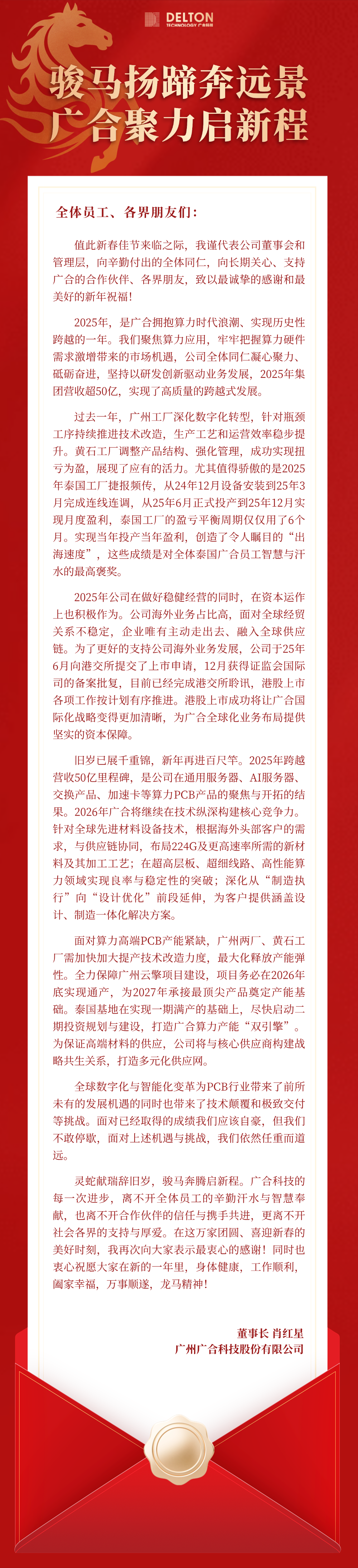 J9集团科技董事长肖红星先生新春致辞